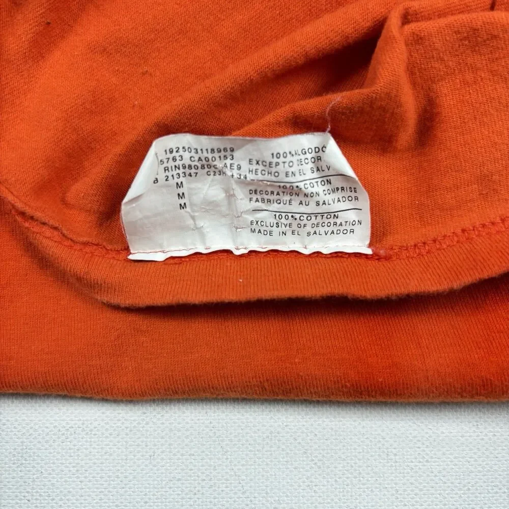 Champion Shirt Orange White Spell Out Adult Unisex Size Medium - Picture 5 of 8